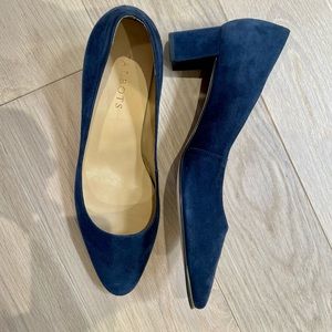 Talbots Heels blue suede